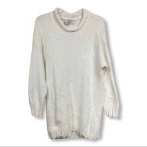 Vintage | White knit rolled neck sweater
